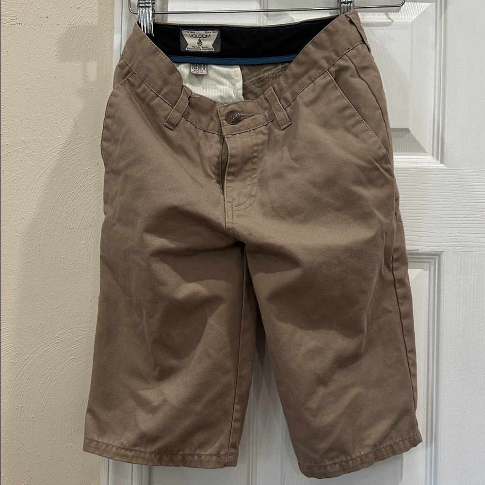 Boys Volcom Tan Casual Shorts size 26/12